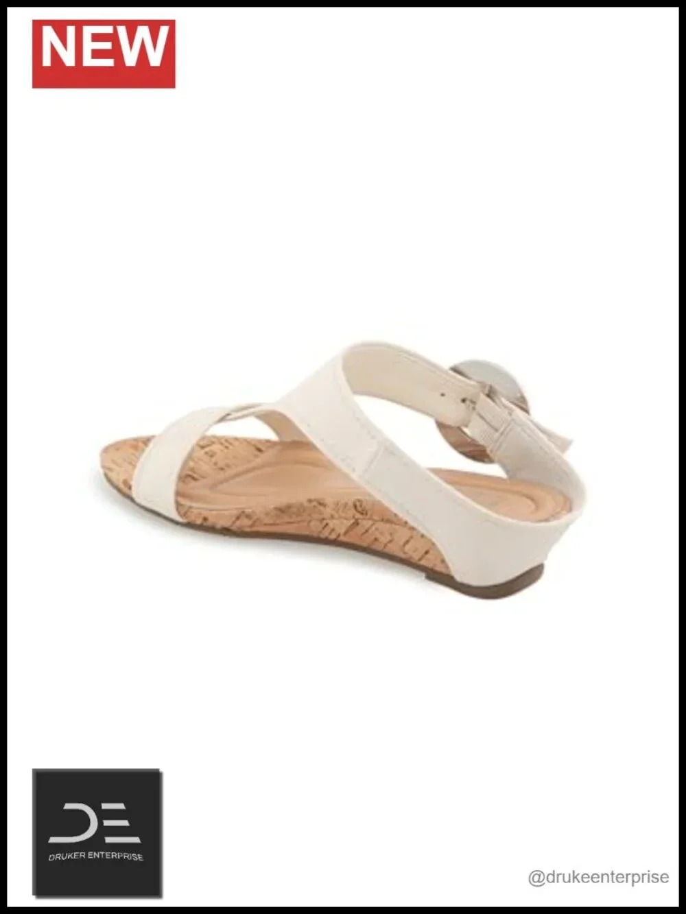 Women's Wedge Sandals Slip On Open Toe Cushioned Footbed Ankle Strap